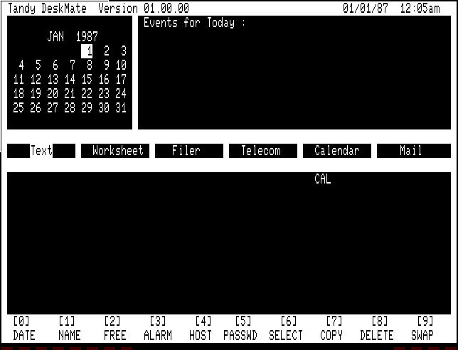 DeskMate 1.00 TRS80 - Desk